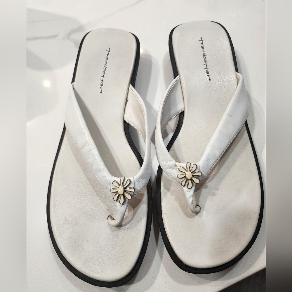 White sandals